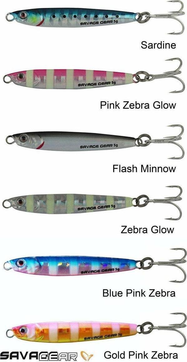 Savage gear 3D Slim Minnow 5 gr 4,6 cm Jig Suni Yem Pink Zebra Glow - Image 1