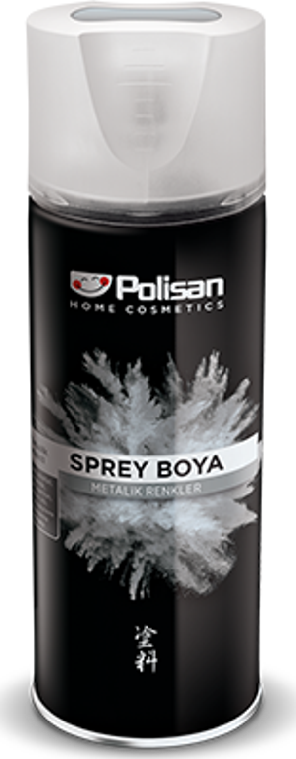 Polisan 802 Metalik Sprey Boya Gümüş Ral-9006 Metalik Renk - Image 1
