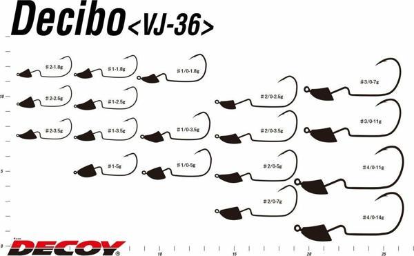 DECOY VJ-36 Violence Decibo Jig Head 2.5 g. - 1 No. - Image 1