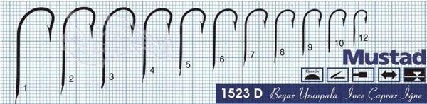Mustad 1523D Beyaz Çapraz 100'lü İğne 10 No. - Image 1