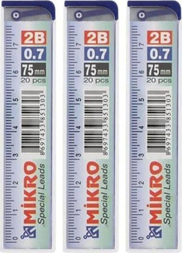 Mikro Cetvelli Kalem Ucu 0.7 Mm 3lü - Image 1