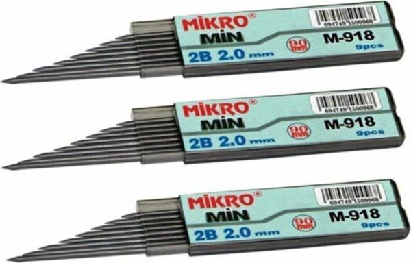 Mikro Kalem Ucu 2.0mm 2b 2b Kalem Ucu 2mm Siyah 3 Adet - Image 1