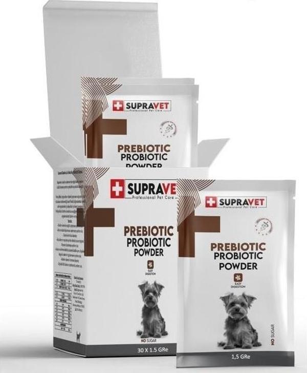 Supravet Köpek Bağışıklık Güçlendirici Toz Probiyotik ve Prebiyotik Takviyesi 30x1,5 gr - Image 1