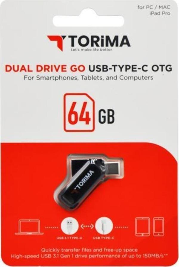 Torima 64 Gb Type C - Usb Çift Taraflı Flash Bellek - Image 1