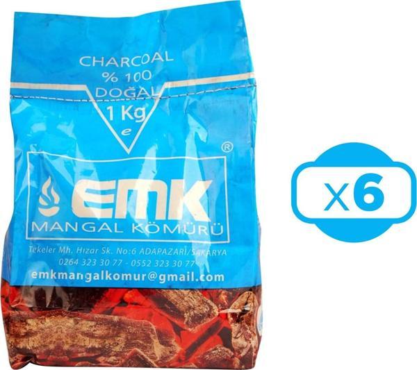 EMK Mangal Kömürü 1 Kg x 6 Adet - Image 1