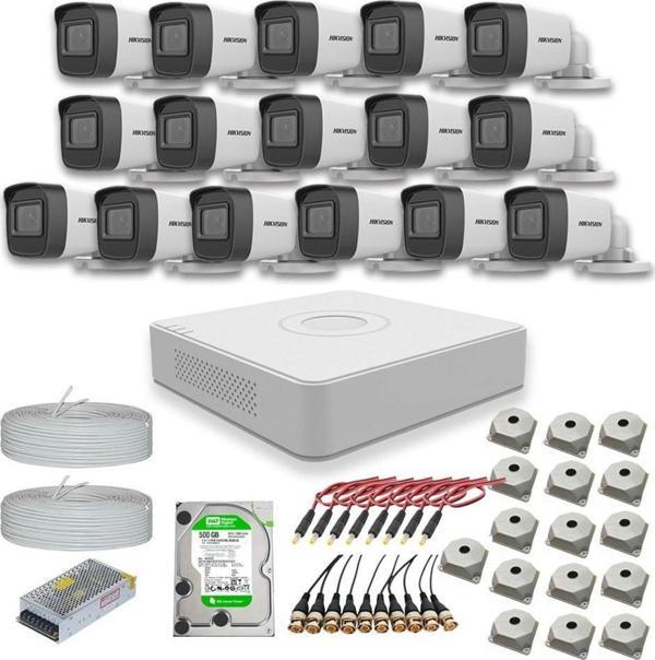Hikvision 2mp 16 kameralı Dış ortam AHD HD-TVI Full Kamera Seti 1TB Disk - Image 1