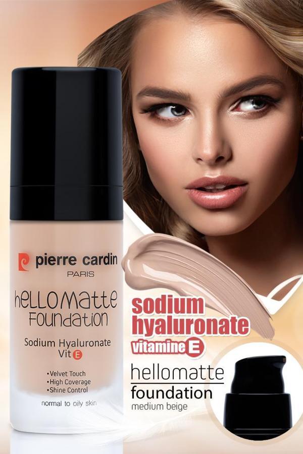 Pierre Cardin HelloMatte Foundation - Medium Beige - 30 ML - Image 1