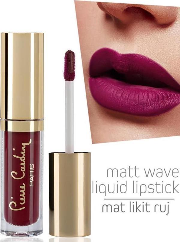 Pierre Cardin Matt Wave Liquid Lipstick – Mat Likit Ruj - Cherry Passion - Image 1