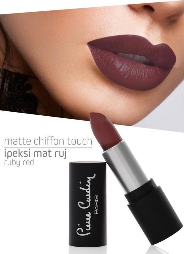 Pierre Cardin Matte Chiffon Touch Lipstick - Ruby Red -192 - Image 1