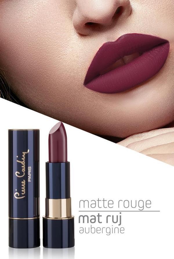 Pierre Cardin Matte Rouge Mat Ruj- Aubergine - Image 1