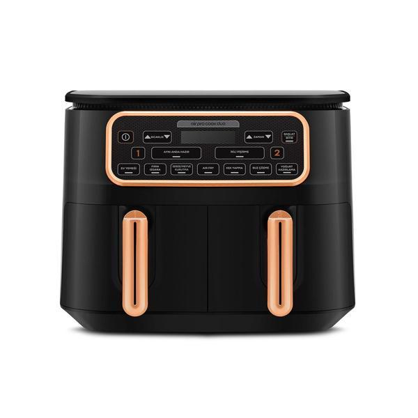 Karaca Air Pro Cook Duo Ev Yemeği XXXL Airfryer Black Copper 8L - Image 1
