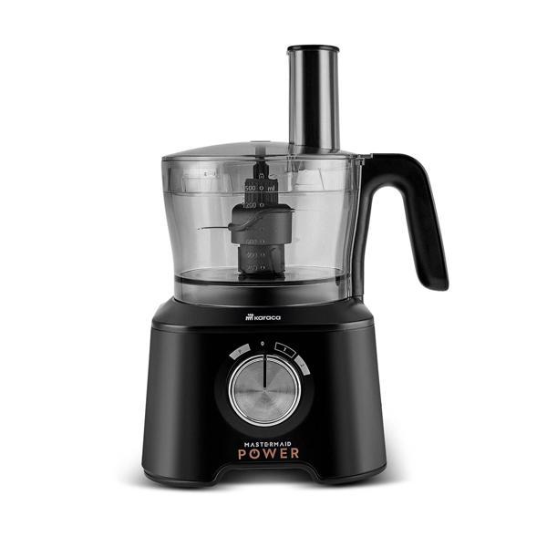 Karaca Mastermaid Power Max 11 in 1 Mutfak Robotu 2500W Matte Black Silver - Image 1