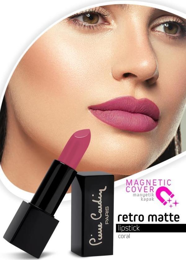 Pierre Cardin Retro Matte Lipstick  - Coral - 141 - Image 1