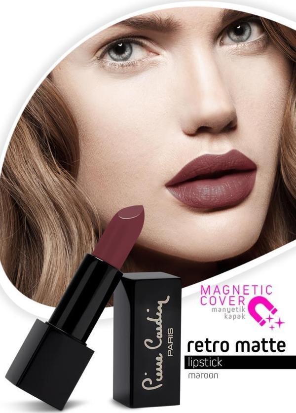 Pierre Cardin Retro Matte Lipstick  - Maroon - 157 - Image 1