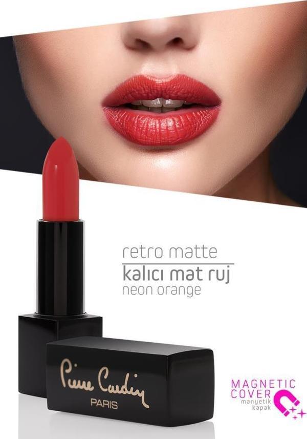 Pierre Cardin Retro Matte Lipstick  - Neon Orange - 148 - Image 1
