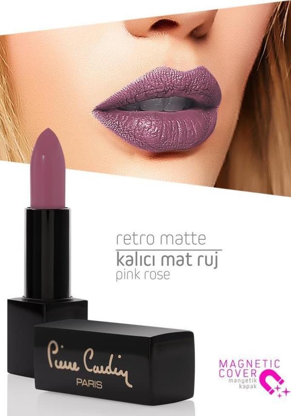 Pierre Cardin Retro Matte Lipstick  - Pink Rose - 136 - Image 1