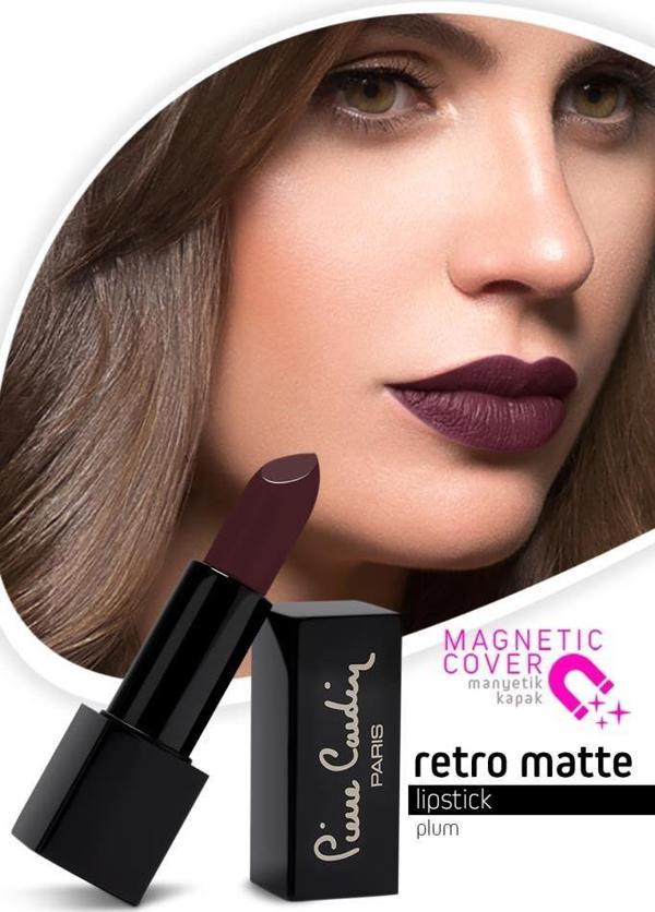 Pierre Cardin Retro Matte Lipstick  - Plum - 158 - Image 1