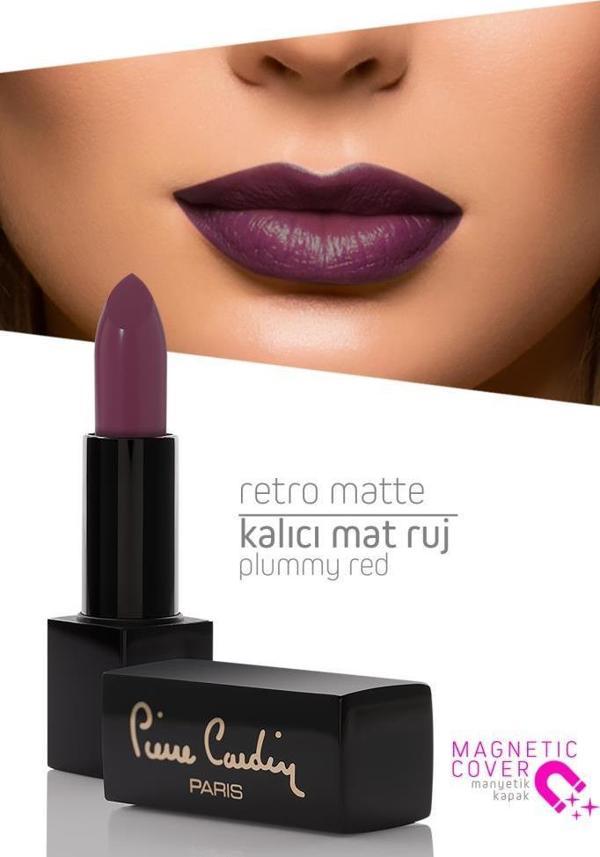 Pierre Cardin Retro Matte Lipstick  - Plummy Red - 152 - Image 1