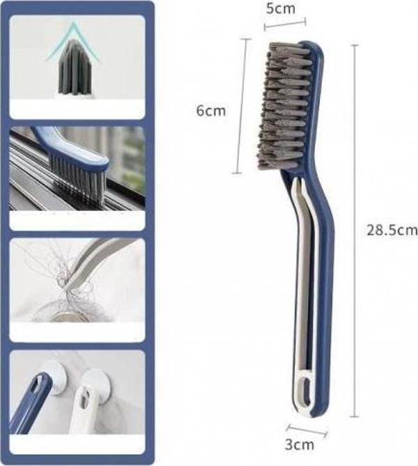 Pencere Boşuk Kazıma Fırçası Köşe Temizleme Fırçası Sökme Aparatlı Bulaşık Fırçası Cımbızlı Banyo Temizlik Fırçası  - Image 1