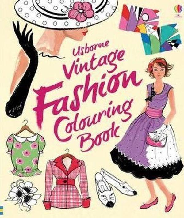 Vintage Fashion Colouring Book (Colouring Books) - Usborne - Image 1