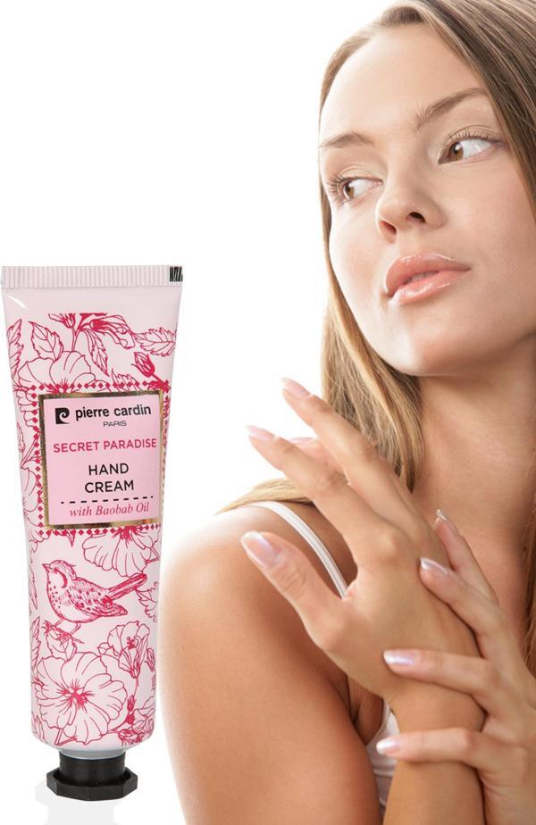 Pierre Cardin Secret Paradise Baobab Yağı İçeren E Vitaminli Nemlendirici El Kremi - 30 ML - Image 1
