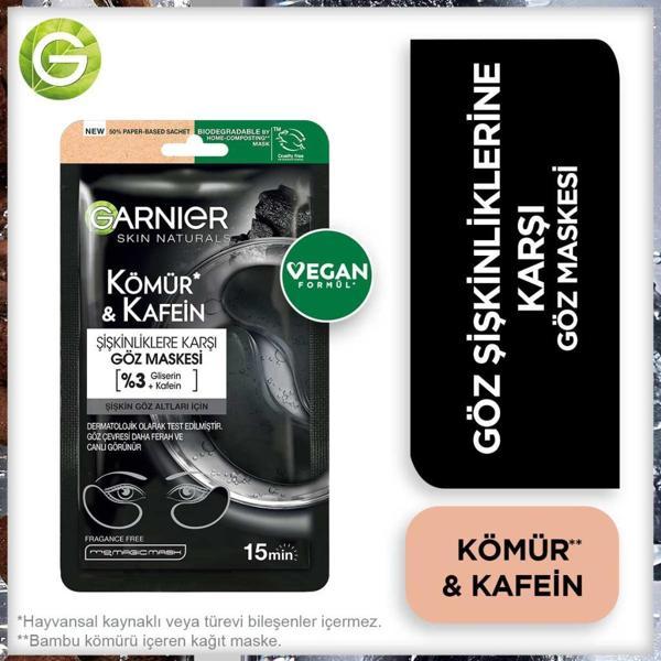 Garnier Göz Şişkinliklerine Karşı Kömür&Kafein Göz Maskesi - Image 1