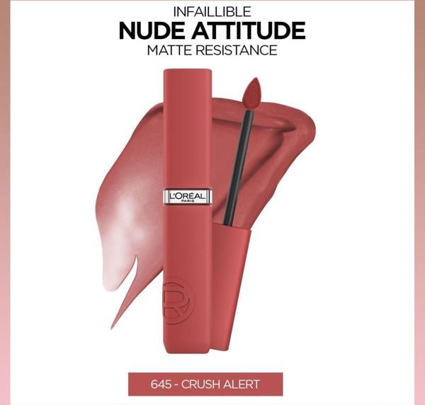 L'Oréal Paris Infaillible Matte Resistance Likit Mat Ruj - 645 Crush Alert - Image 1