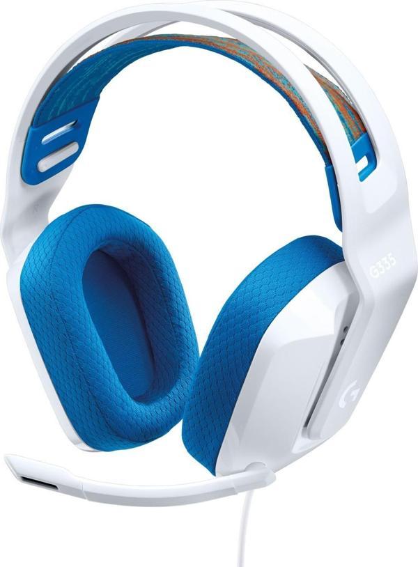 Logitech G335 Kablolu Kulak Üstü Oyuncu Kulaklığı Beyaz 981-001018 - Image 1