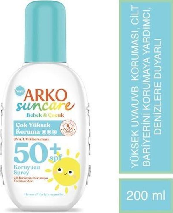 Arko Suncare Spf50+ Çok Yüksek Korumalı Bebek & Çocuk Güneş Kremi 200 Ml - Image 1