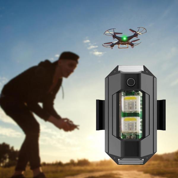 Nakres  Led MotosikleT Bisiklet Drone İHA 7 Renk Harekete Duyarlı Şarjlı Mini Sinyal Led Çakar Uçak Kanadı Çakarı  - Image 1