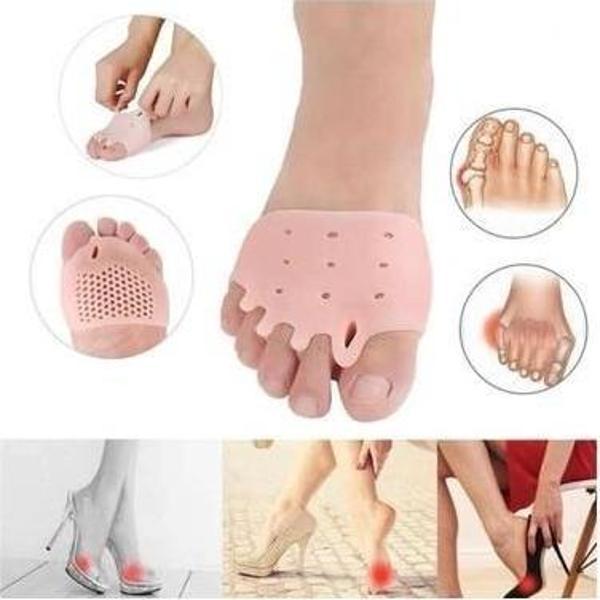 Nakres 1 Çift 5 Parmak Ayırıcı Makaralı Ayak Koruma Bunyon Silikon Ayak Gömleği - Image 1