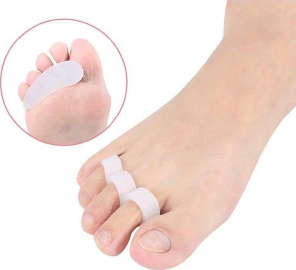 Nakres 1 Çift Ayak 3 parmağa geçen Çekiç Parmak Arası Koruyucu Bunyon Parmak Alt Nasır Koruyucu  - Image 1