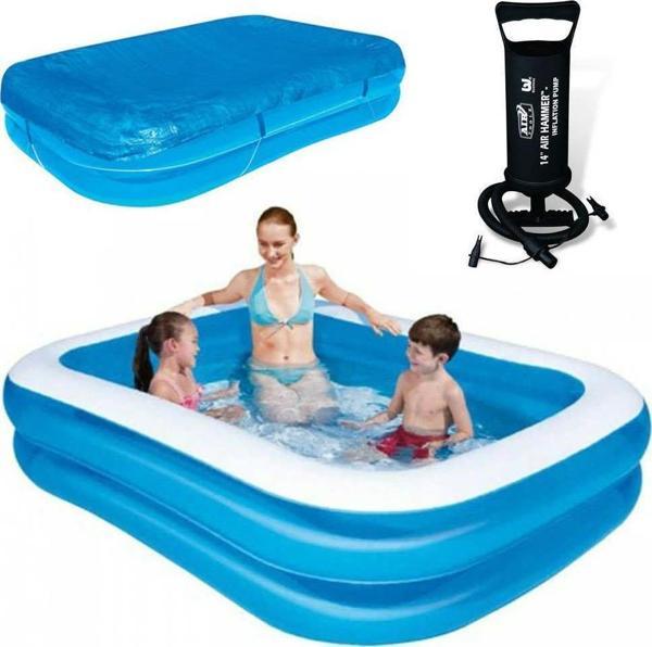 Bestway 12819 Büyük Şişme Aile Havuz SETİ, 62002  Pompa+58319 Kapama Örtüsü - Image 1