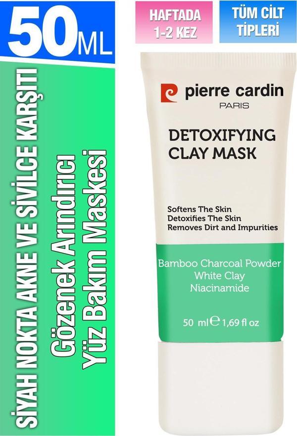 Pierre Cardin Siyah Nokta Akne Ve Sivilce Karşıtı, Gözenek Arındırıcı Yüz Bakım Maskesi 50 ml - Image 1