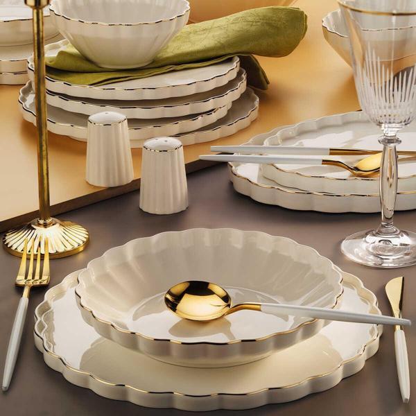 Aryıldız Ar250495 Margaret Gold 12 Kişilik 54 Parça Yemek Takımı - Image 1
