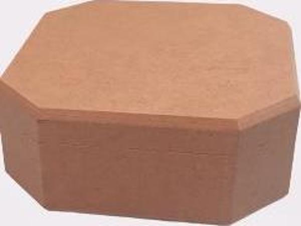 Hobi 90031 Dekoratif Model Öğrenci Kutusu Altıgen Ahşap HAM MDF El Yapımı - Image 1