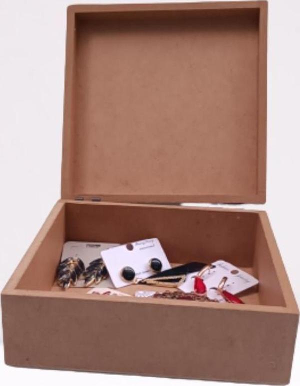Hobi 90052 Dekoratif Model Öğrenci Ve Makyaj Kutu Ahşap MDF HAM El Yapımı - Image 1