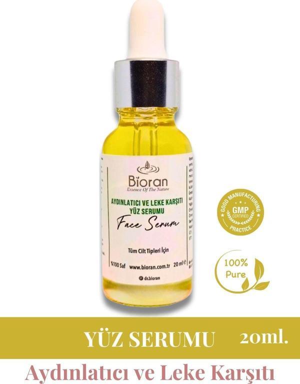 Aydınlatıcı ve Leke Karşıtı Yüz Serumu   %100 Saf ve Doğal İçerikli 20 ml. - Image 1