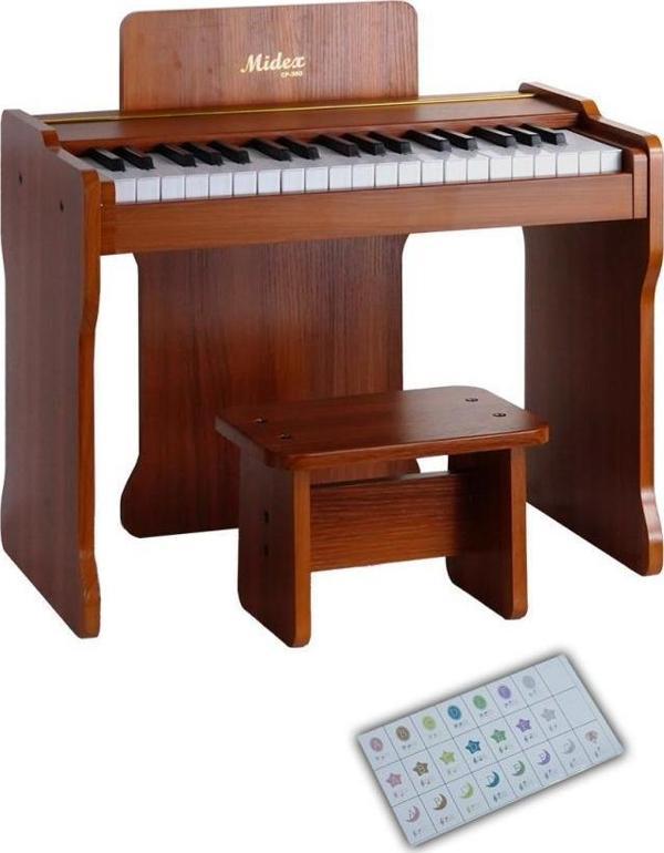Midex CP-360OR Ahşap Çocuk Piyanosu Pilli 37 Tuşlu Gerçek Piyano Tuşları - Image 1