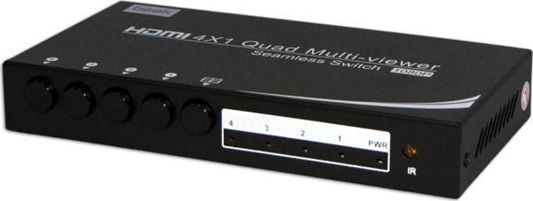 Beek 4 Port HDMI Switch, 4 giriş - 1 çıkış, 5 farklı görüntü seçeneği sunar, uzaktan kumandalı&lt;br - Image 1