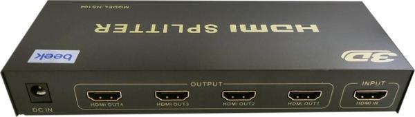 Beek 4 Port Ultra 4K HDMI Video Çoklayıcı, 4096 x 2160 piksel çözünürlük, HDMI 1.4, HDCP 1.4 (BS-104 - Image 1