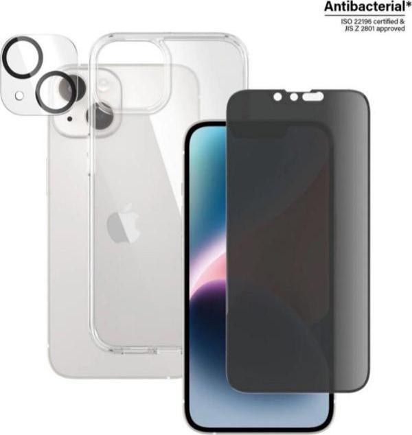 iPhone 14 Bundle UWF Karartmalı Ekran Koruyucu-Hardcase Kapak-Kamera Koruyucusu - Image 1