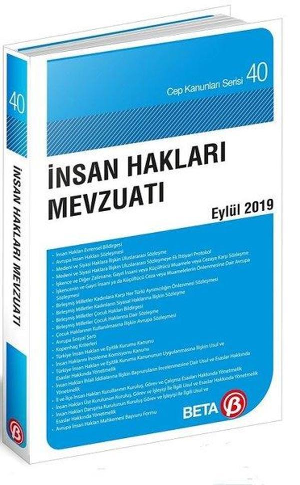 İnsan Hakları Mevzuatı-Eylül 2019 - Beta Yayınları - Image 1