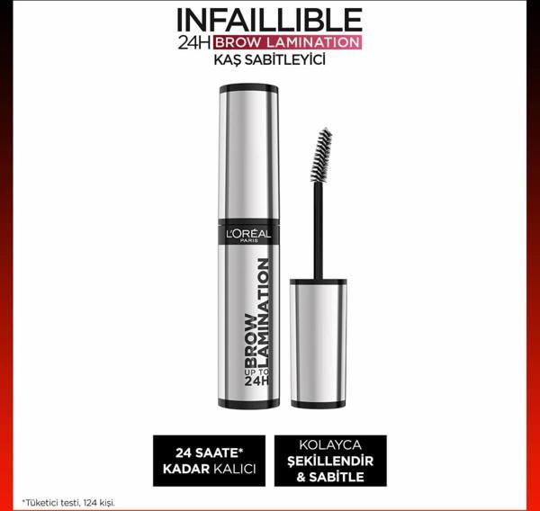 L'Oréal Paris Infaillible 24H Brow Lamination Şeffaf Kaş Sabitleyici - Image 1