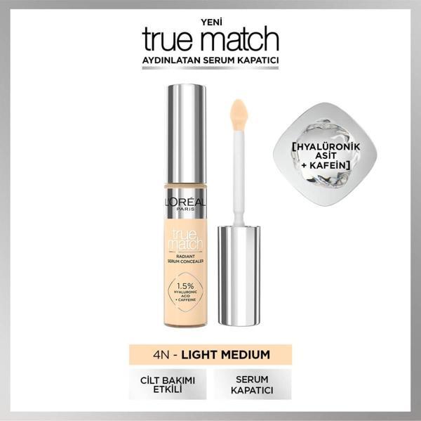 L'Oréal Paris True Match Aydınlatan Serum Kapatıcı - 4N - Image 1