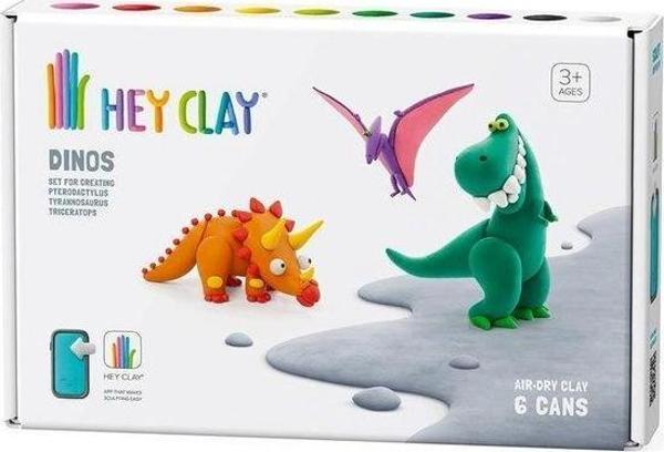 Hey Clay Hava Ile Kuruyan Kil (6'lı Kutu) - Dinozorlar (Pterodactylus, Triceratops, Tyrannosaurus) - Image 1