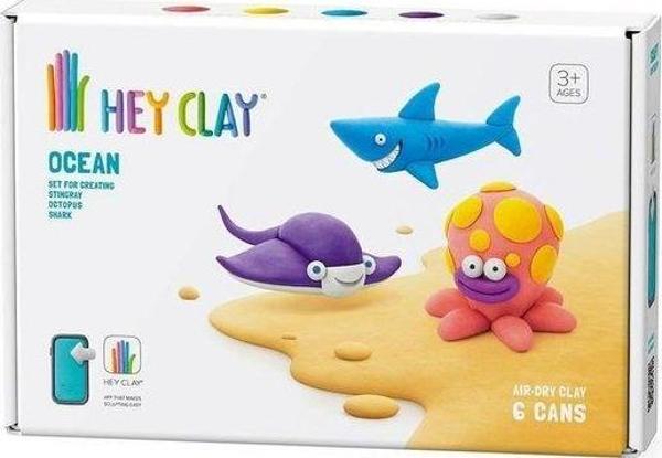Hey Clay Hava ile Kuruyan Kil 6'lı kutu Okyanus Köpekbalığı Ahtapot Vatoz - Image 1