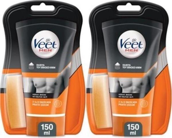 Veet Men Erkeklere Özel Duşta Tüy Dökücü Krem 150ml X 2 Adet - Image 1