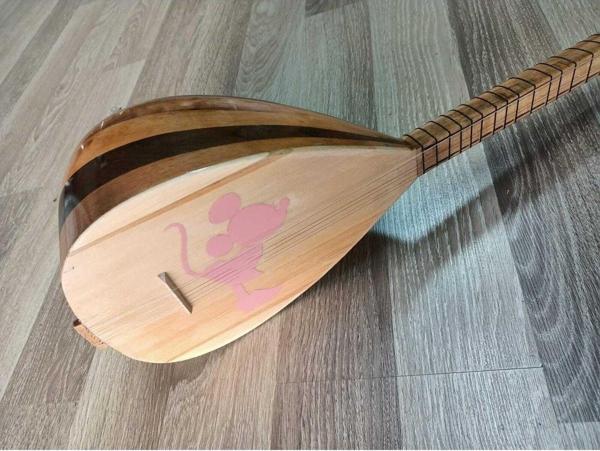 İDOL MÜZİK ALETLERİ Cura Pembe Mickey Mouse Desenli Tam Set Çocuk Sazı - Image 1