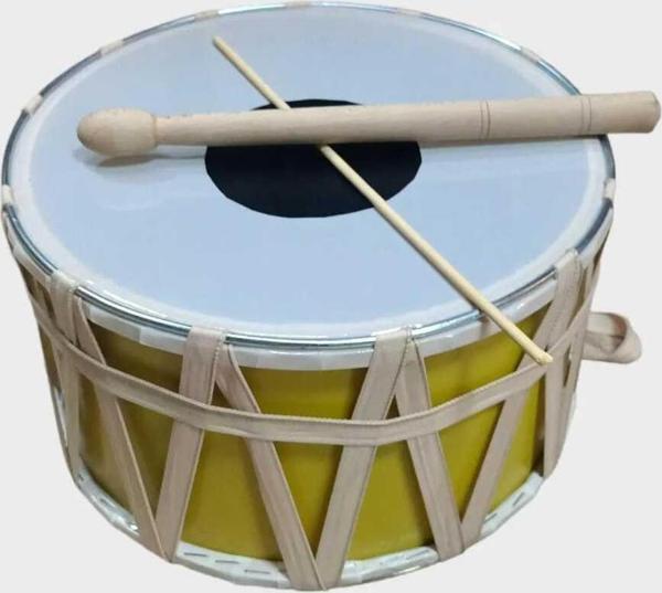 İDOL MÜZİK ALETLERİ ÇOCUK DAVULU SARI RENK İDOL 30 CM DAVUL - Image 1